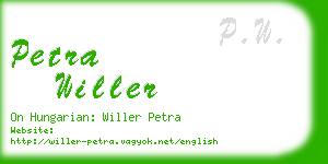 petra willer business card